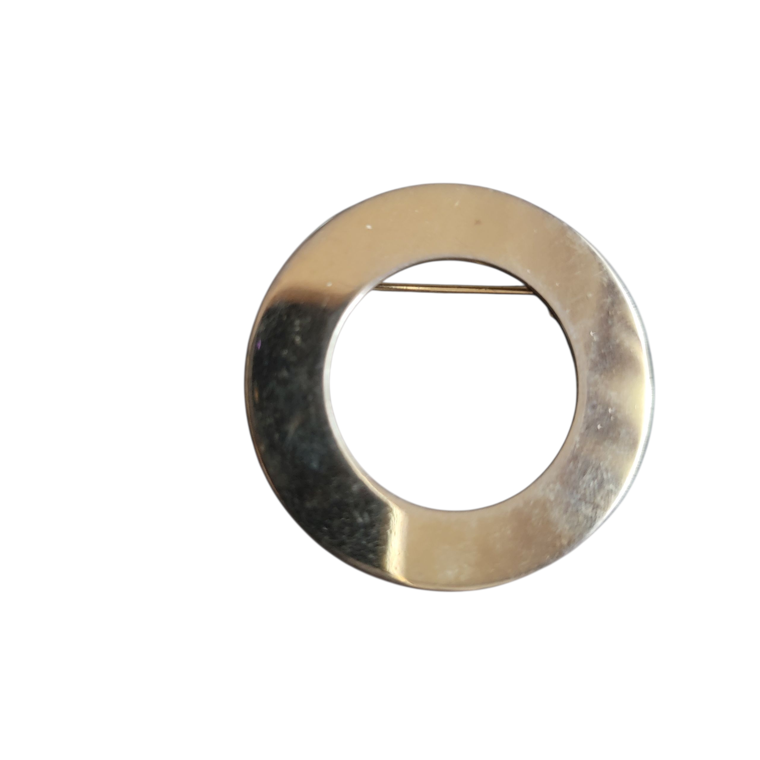 Gold Circle Brooch